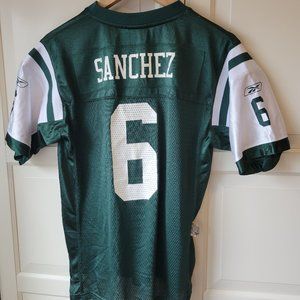 Reebok OnField NFL New York Jets Mark Sanchez Green Jersey Kids Large #6